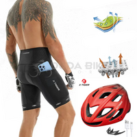 Bermuda Preta + Capacete Vermelho
