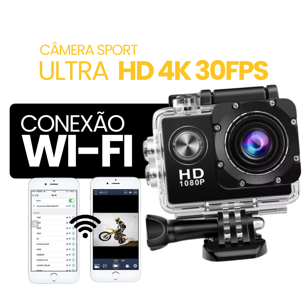 Câmera Sport Ultra HD 4K/30fps WiFi 2.0