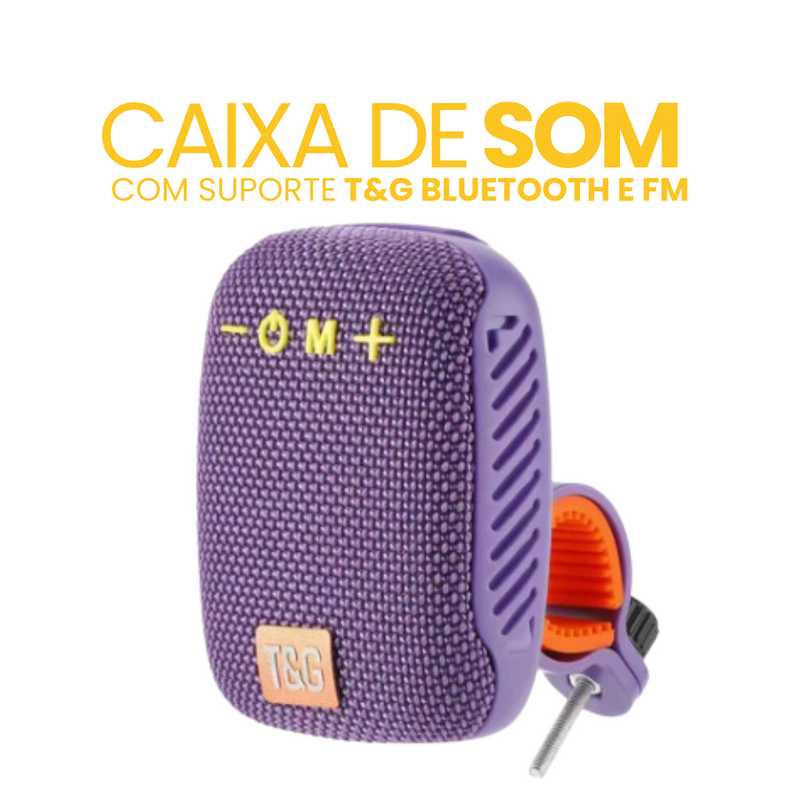 Caixa de Som com Suporte T&G | Bluetooth e FM