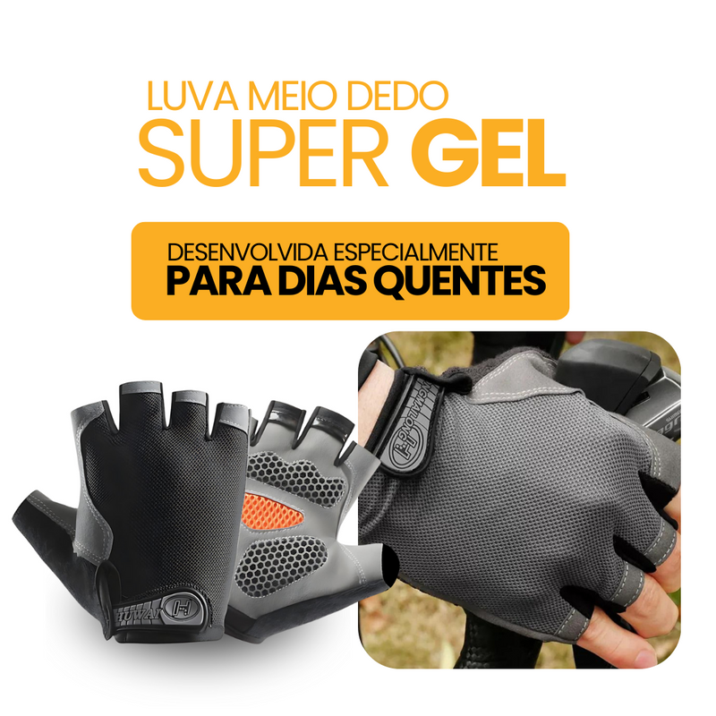 Luva Meio Dedo SuperGel | COMPRE 1 LEVE 2