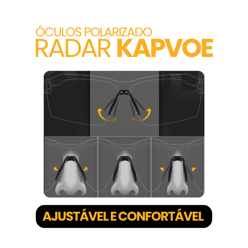 Óculos Polarizado Radar Kapvoe | BRINDE LUVA SUPERGEL