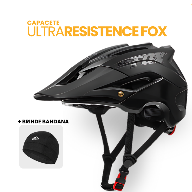 Capacete UltraResistence Fox + BRINDE BANDANA