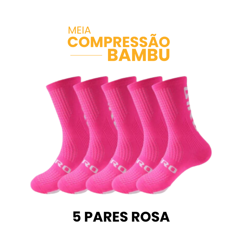 Meia Compressão Bambu | Compre 3 Leve 5