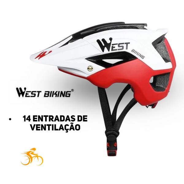 Capacete Respirável Ultraleve 56-62cm West Biking