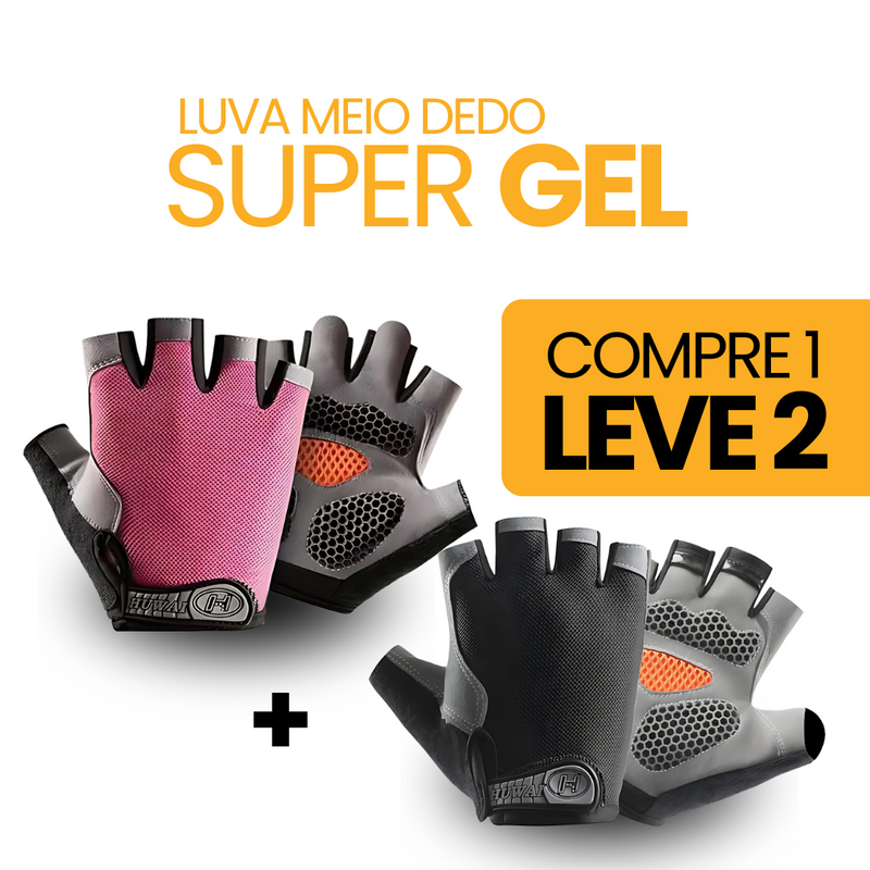 Luva Meio Dedo SuperGel | COMPRE 1 LEVE 2