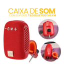 Caixa de Som com Suporte T&G | Bluetooth e FM