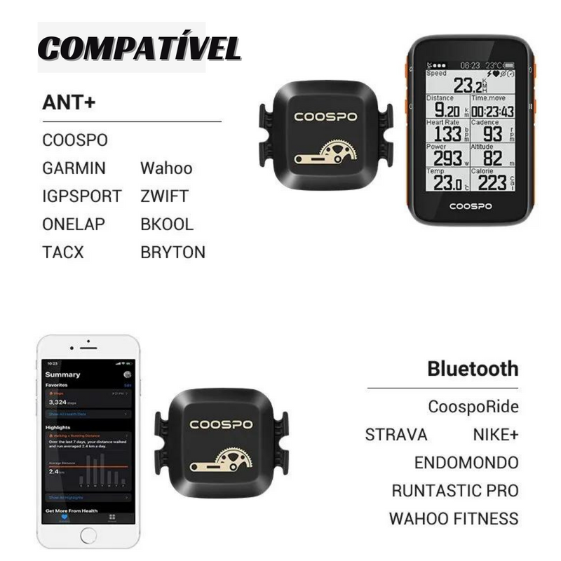 Sensor Bluetooth 2x1 | Cadência ou Velocidade