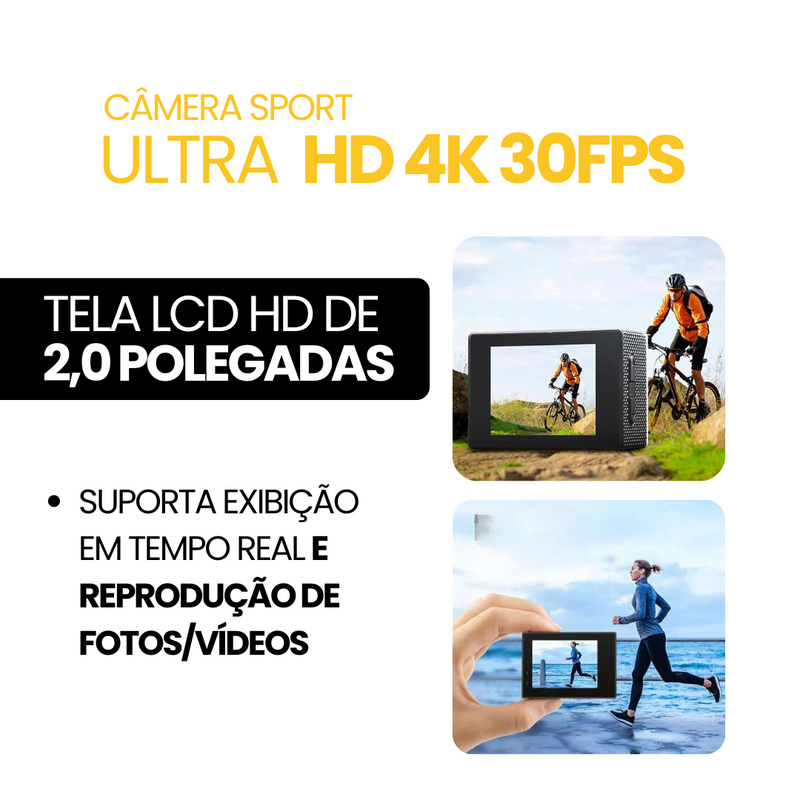 Câmera Sport Ultra HD 4K/30fps WiFi 2.0 -