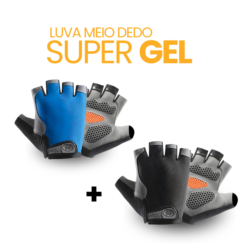 Luva Meio Dedo SuperGel | COMPRE 1 LEVE 2