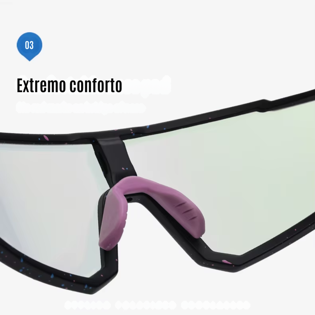 Encaixa com o capacete. Trava com o suor.