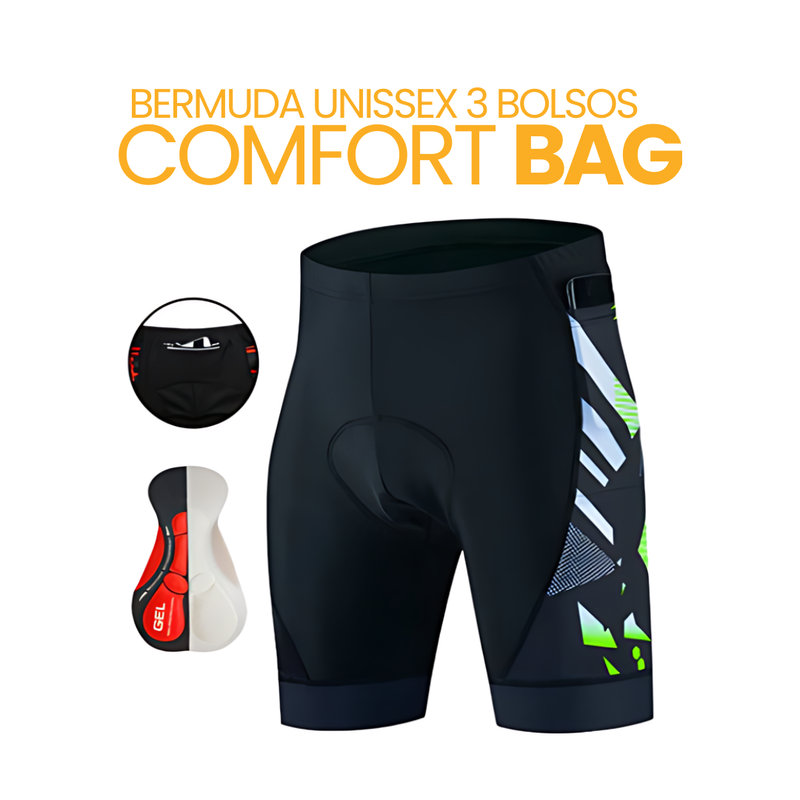 Bermuda Unissex 3 Bolsos ComfortBag™ | BIKE FRIDAY