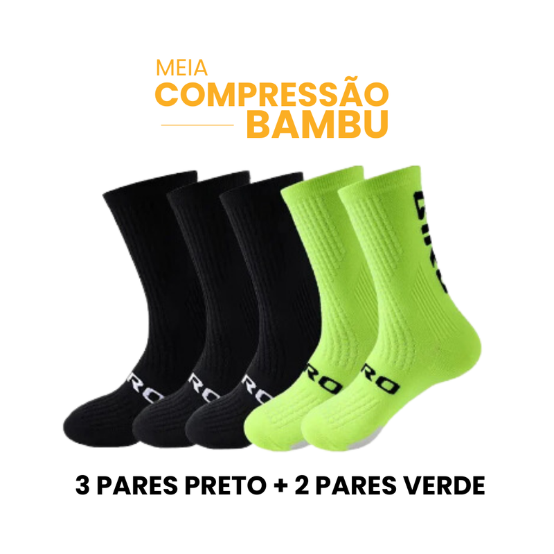 Meia Compressão Bambu | Compre 3 Leve 5