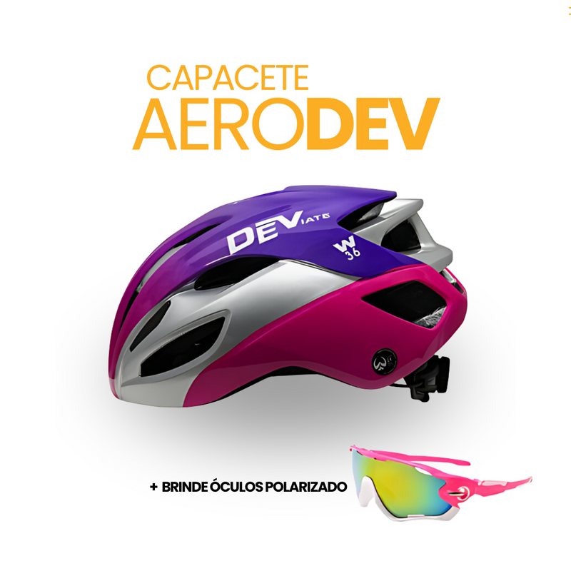 Capacete AeroDev + BRINDE ÓCULOS POLARIZADO