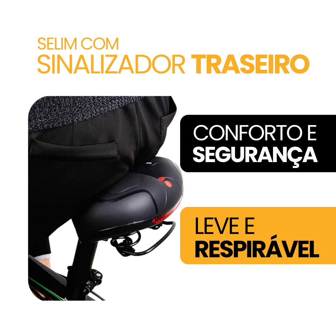 A luz que morre no meio do pedal noturno.