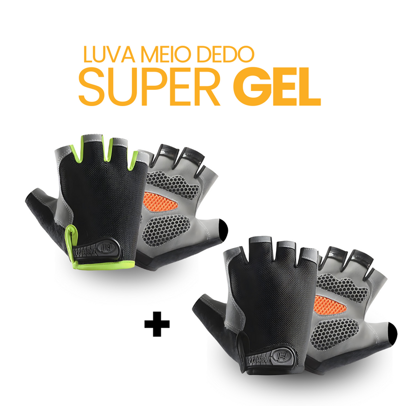 Luva Meio Dedo SuperGel | COMPRE 1 LEVE 2