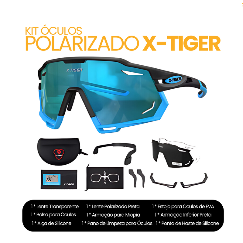 Kit Óculos Polarizado X-Tiger