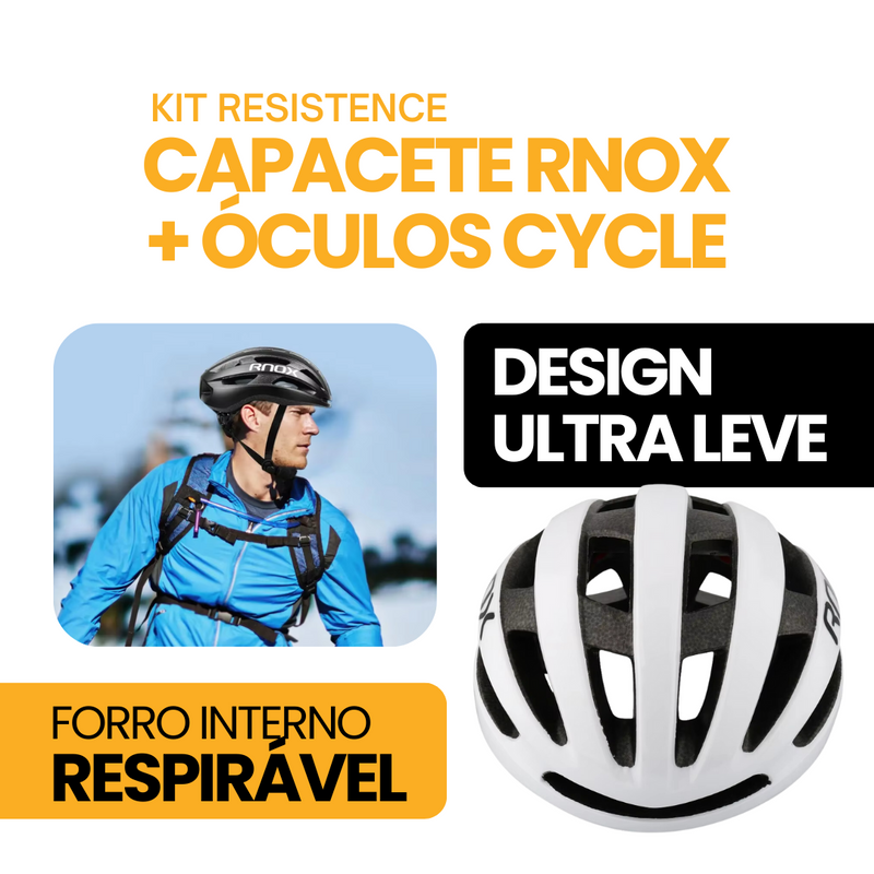 Kit Resistence™ - Capacete RNOX + Óculos Cycle | BIKE FRIDAY