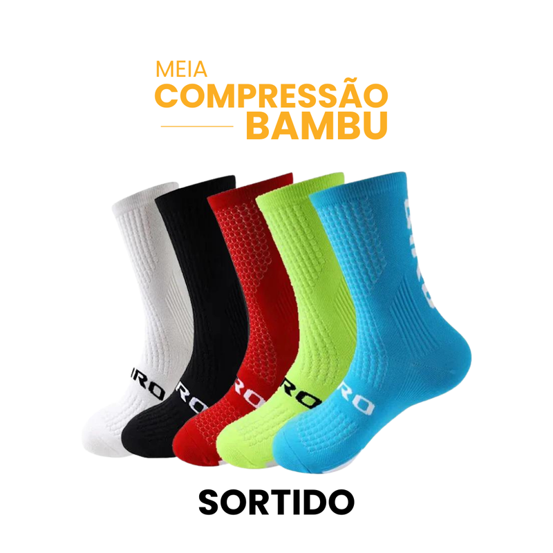 Meia Compressão Bambu | Compre 3 Leve 5