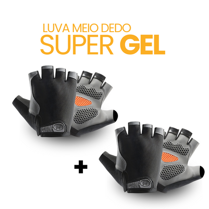 Luva Meio Dedo SuperGel | COMPRE 1 LEVE 2 + BRINDE EXCLUSIVO