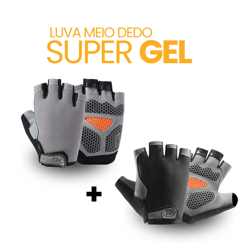 Luva Meio Dedo SuperGel | COMPRE 1 LEVE 2