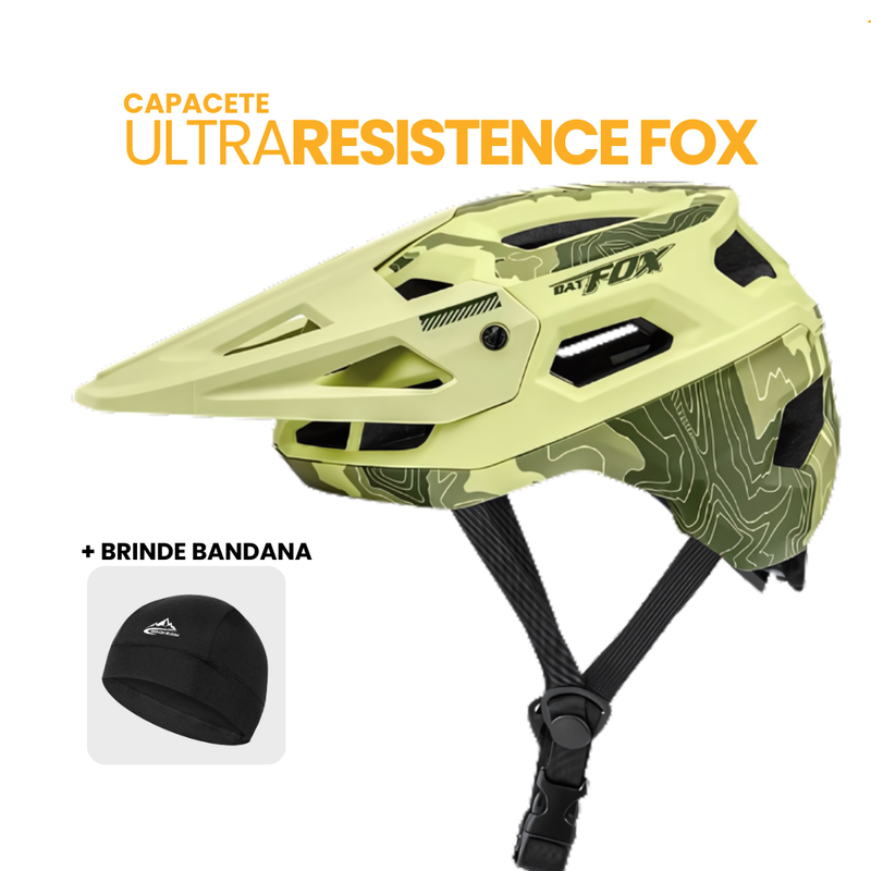 Capacete UltraResistence Fox + BRINDE BANDANA