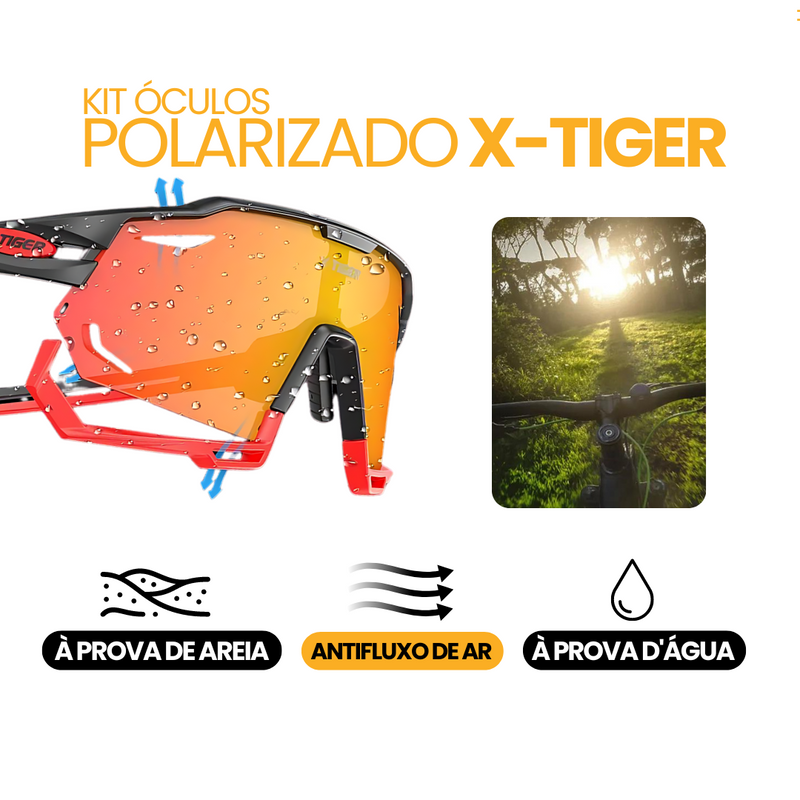 Kit Óculos Polarizado X-Tiger