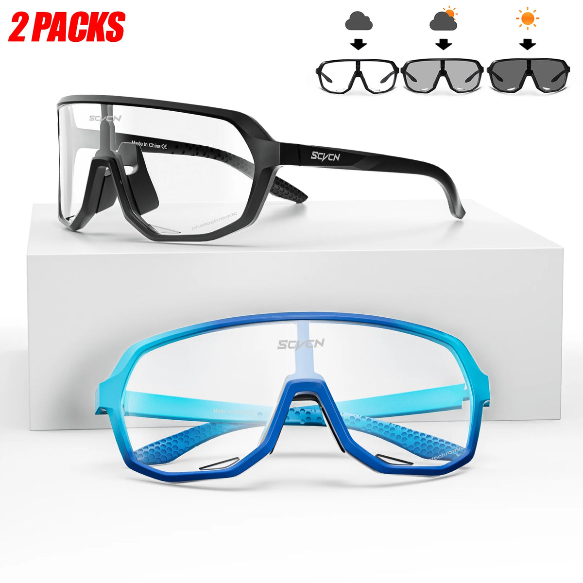 Óculos Fotocromático Cycling | COMPRE 1 LEVE 2 + BRINDE EXCLUSIVO