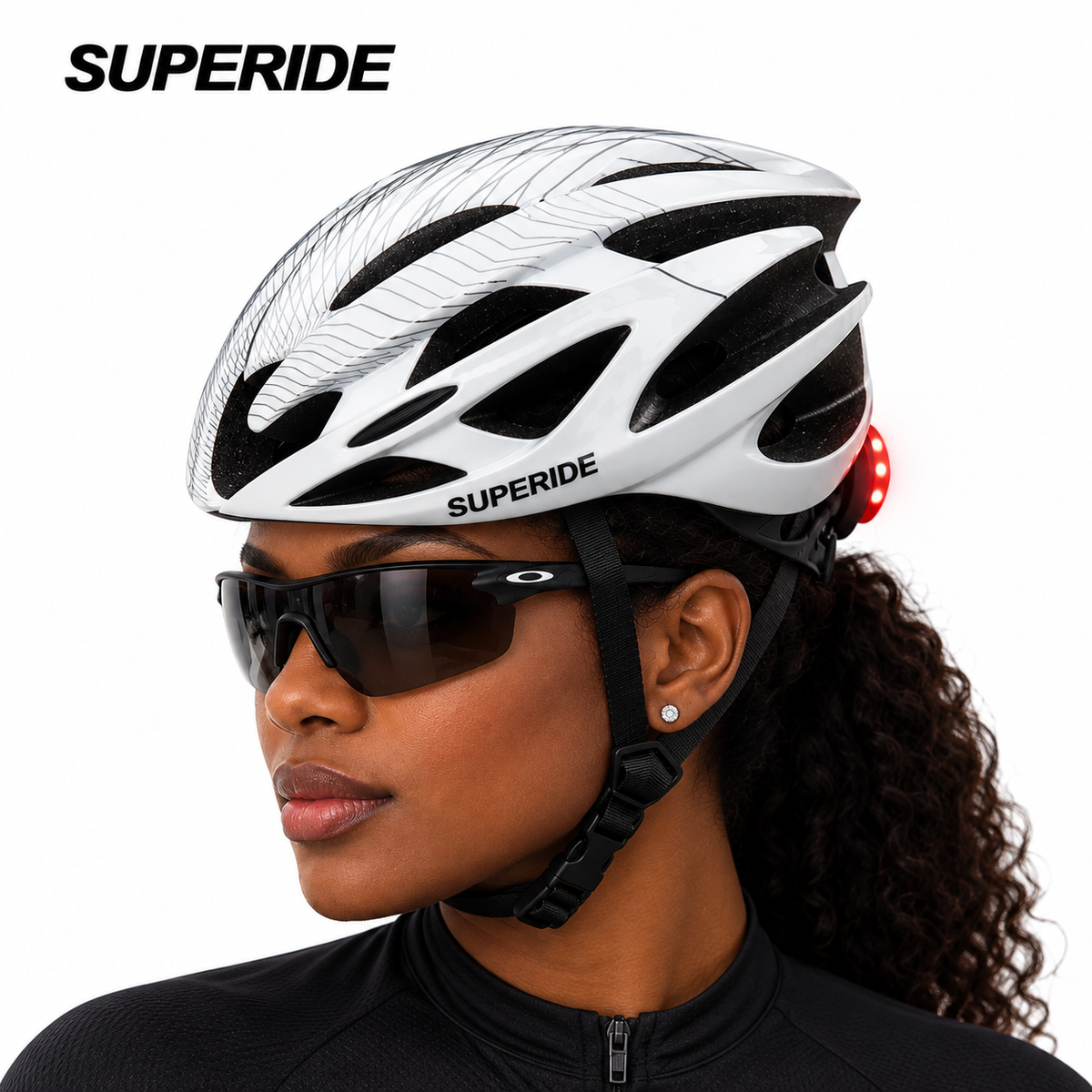 Capacete Aero Superade com Sinalizador