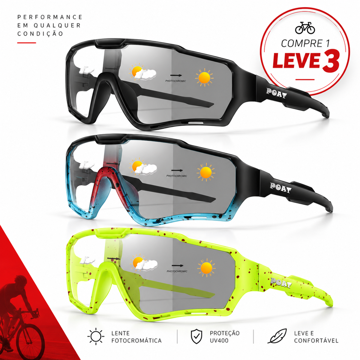 Combo Fotocromático | Compre 1 Leve 3