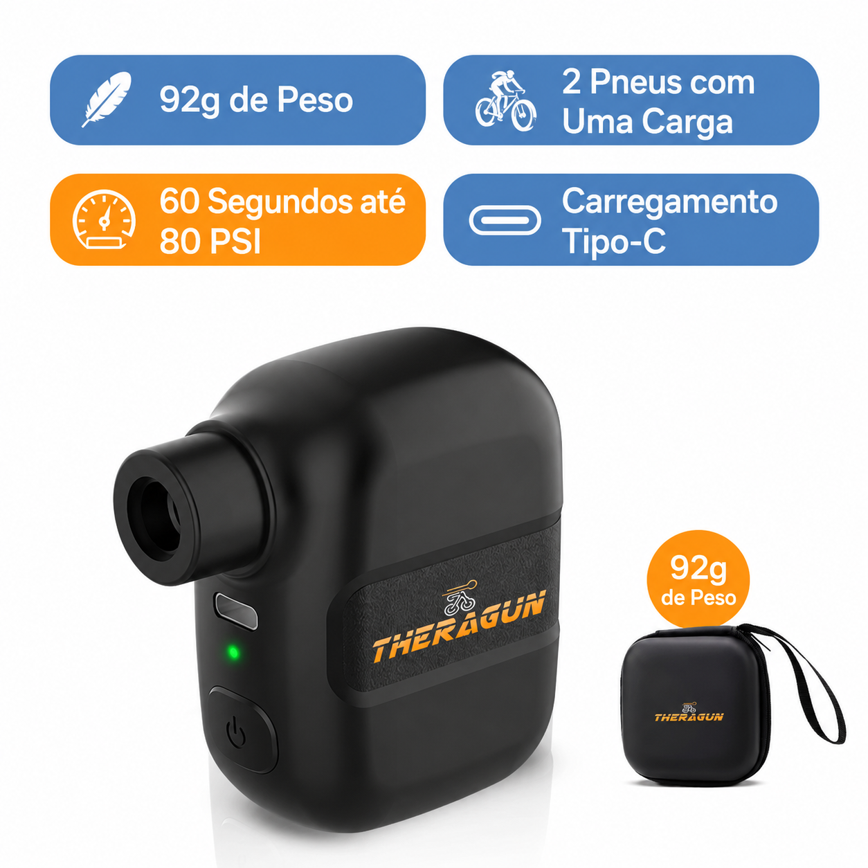 Minipump Theragun 100psi + Case de Transporte