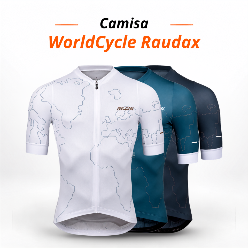Camisa WorldCycle Raudax de manga longa para ciclismo.