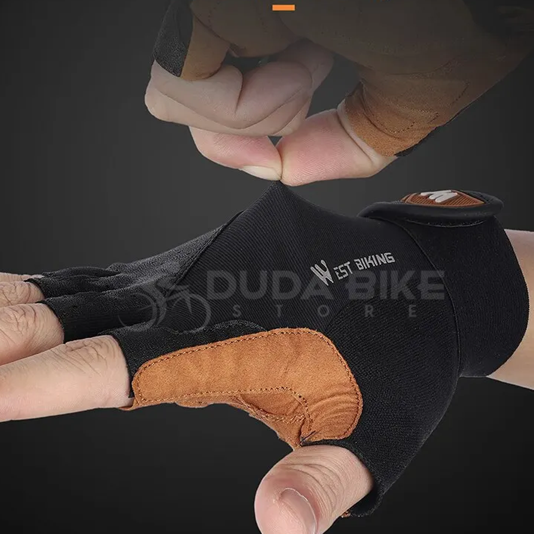 Luva Couro Ecológico West Biking | + BRINDE EXCLUSIVO