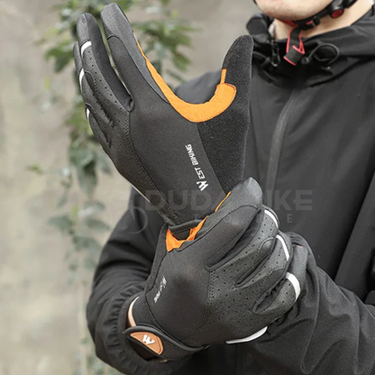 Luva Couro Ecológico West Biking | + BRINDE EXCLUSIVO