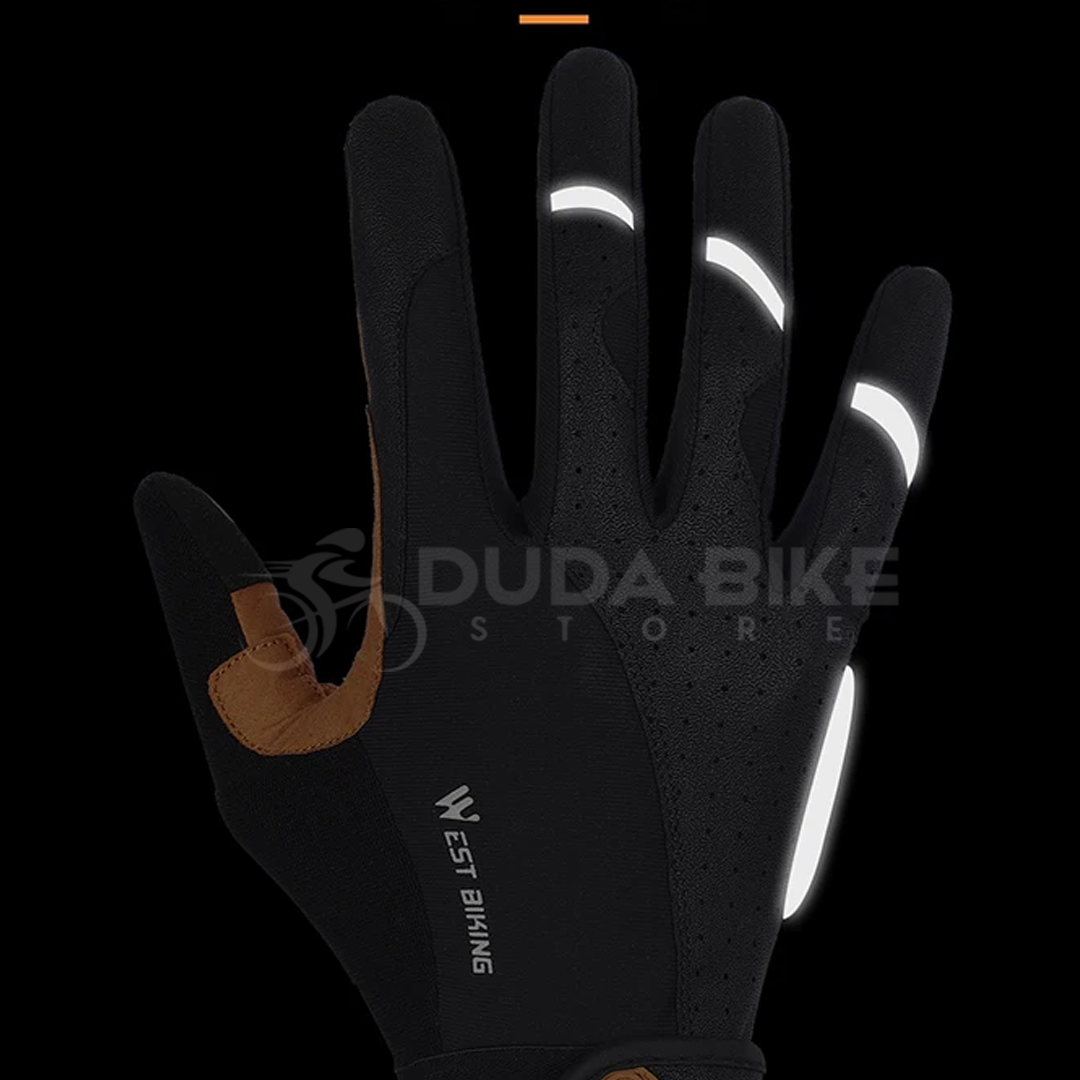 Luva Couro Ecológico West Biking | + BRINDE EXCLUSIVO