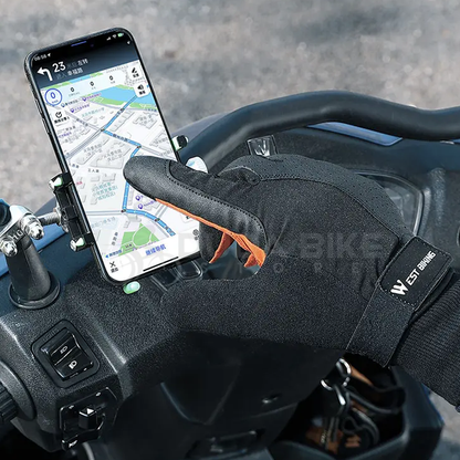 Luva Couro Ecológico West Biking | + BRINDE EXCLUSIVO