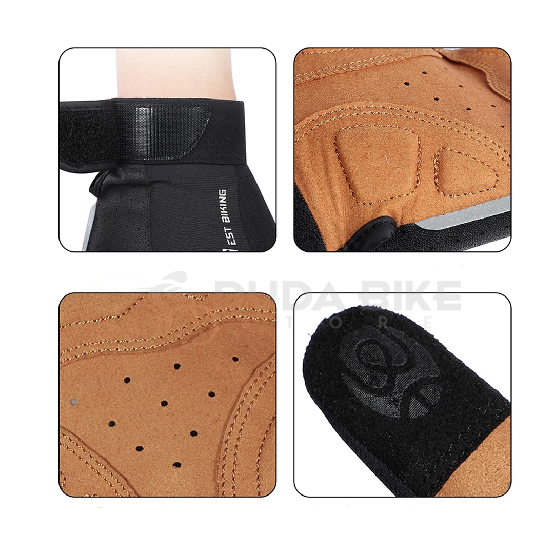 Luva Couro Ecológico West Biking | + BRINDE EXCLUSIVO