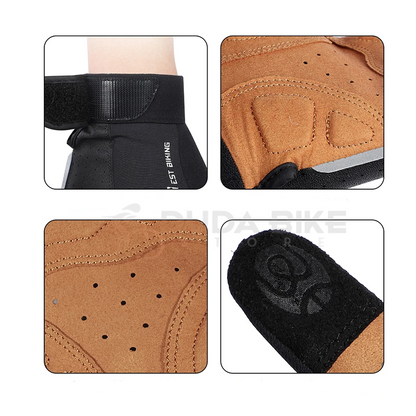 Luva Couro Ecológico West Biking | + BRINDE EXCLUSIVO