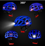 Capacete com Farol e Sinalizador Rockbros