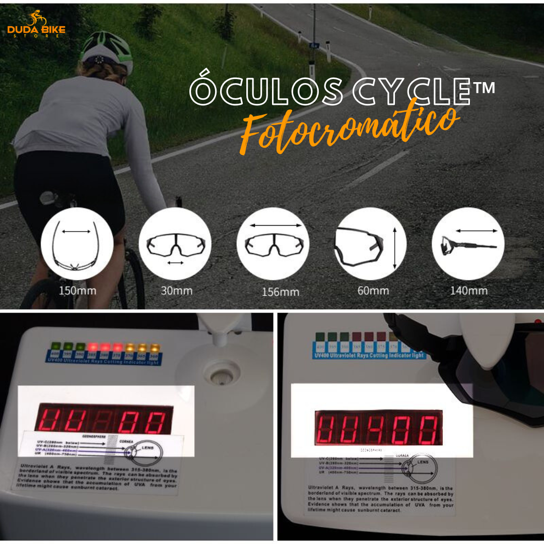 Óculos Fotocromático Cycle™ + BRINDE LUVA ULTRAGEL