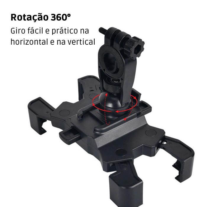 1. A braçadeira abraça o guidão