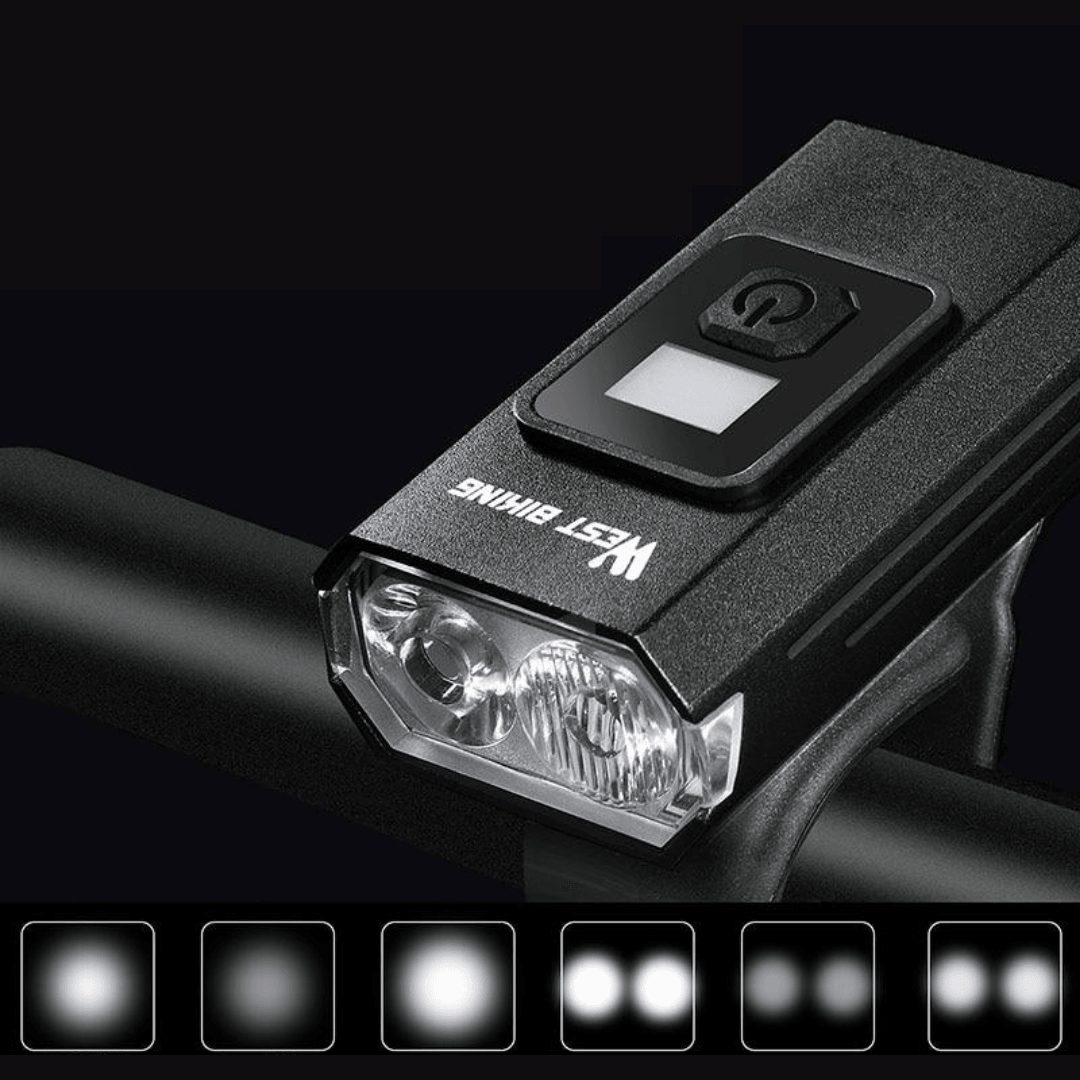 A luz que morre no meio do pedal noturno.