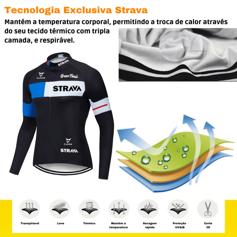 Jaqueta Térmica Strava™ - Duda Bike Store