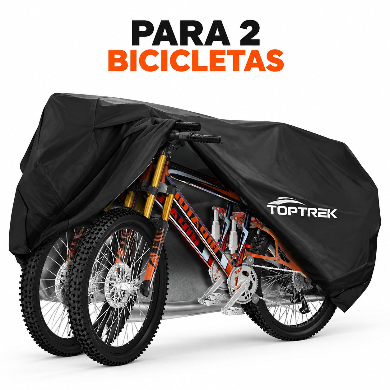Duas bikes na varanda, uma capa só.