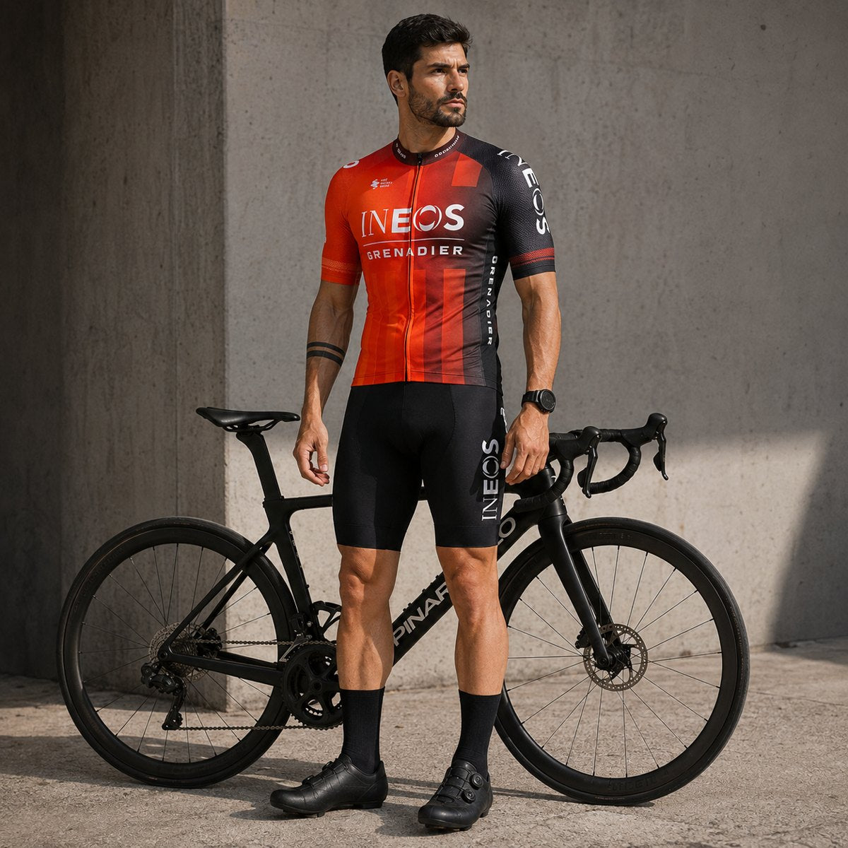 Visual de equipe, tecnologia de ciclismo.